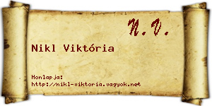 Nikl Viktória névjegykártya