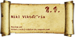 Nikl Viktória névjegykártya